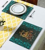 Ethnic (16x16) Green MDF (Set of 6) Placemat