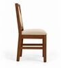Rekha 6 Seater Dining Set In Provincial Teak Finish With Beige Colour Chair Rekha 6 Seater Dining Set In Provincial Teak Finish With Beige Colour Chair