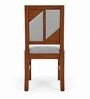 Rekha 6 Seater Dining Set In Provincial Teak Finish With Grey Colour Chair Rekha 6 Seater Dining Set In Provincial Teak Finish With Grey Colour Chair