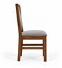 Rekha 6 Seater Dining Set In Provincial Teak Finish With Grey Colour Chair Rekha 6 Seater Dining Set In Provincial Teak Finish With Grey Colour Chair