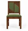 Rekha 6 Seater Dining Set In Provincial Teak Finish With Olive Green Colour Chair Rekha 6 Seater Dining Set In Provincial Teak Finish With Olive Green Colour Chair