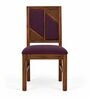 Rekha 6 Seater Dining Set In Provincial Teak Finish With Plum Colour Chair Rekha 6 Seater Dining Set In Provincial Teak Finish With Plum Colour Chair