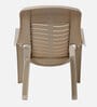 Relaxing Plastic Plastic Chair in Beige Colour Set Of 2