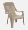 Relaxing Plastic Plastic Chair in Beige Colour Set Of 2