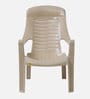 Relaxing Plastic Plastic Chair in Beige Colour Set Of 2