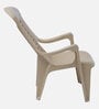 Relaxing Plastic Plastic Chair in Beige Colour Set Of 2
