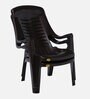 Relaxing Plastic Plastic Chair in Brown Colour Set Of 2