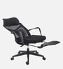 Relaxo Fabric Ergonomic Chair in Black Colour with Adjustable Footrest