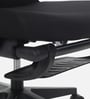 Relaxo Fabric Ergonomic Chair in Black Colour with Adjustable Footrest