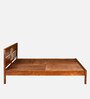 Relaxo Solid Wood Queen Size Bed In Honey Walnut Finish