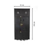 Relic Leather Bar Cabinet In Black Finish