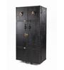 Relic Leather Bar Cabinet In Black Finish