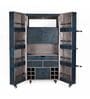 Relic Leather Bar Cabinet In Blue Colour