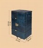 Relic Leather Bar Cabinet In Blue Finish