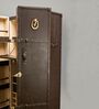 Relic Leather Bar Cabinet In Brown Finish