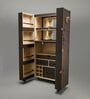 Relic Leather Bar Cabinet In Brown Finish