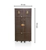 Relic Leather Bar Cabinet In Brown Finish
