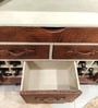 Relic Leather Bar Cabinet In Tan Colour