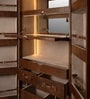 Relic Leather Bar Cabinet In Tan Colour