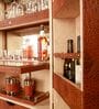 Relic Leather Bar Cabinet In Tan Colour