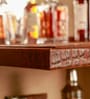 Relic Leather Bar Cabinet In Tan Colour