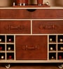 Relic Leather Bar Cabinet In Tan Colour