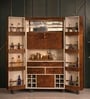 Relic Leather Bar Cabinet In Tan Colour