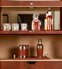 Relic Leather Bar Cabinet In Tan Colour