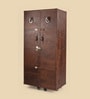 Relic Leather Bar Cabinet In Tan Colour