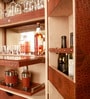 Relic Leather Bar Cabinet In Tan Colour