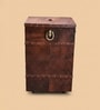 Relic Leather Bar Cabinet In Tan Finish