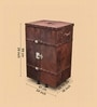 Relic Leather Bar Cabinet In Tan Finish
