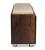 Relish Shoe Rack with Seating in Teak Finish