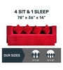 Relive 14 Inch Foam (78x36) In Maroon Colour Single Size Sofa Cum Foldable Mattress