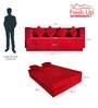 Relive 14 Inch Foam (78x36) In Maroon Colour Single Size Sofa Cum Foldable Mattress