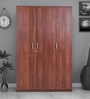 Relm 3 Door Wardrobe in Walnut Finish