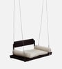 Relxa Solid Wood Relxa Rollable Back Swing In Dark Walnut Colour