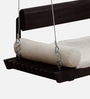 Relxa Solid Wood Relxa Rollable Back Swing In Dark Walnut Colour