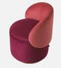 Remeo Velvet Caf  Chair in Maroon Colour