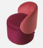 Remeo Velvet Caf  Chair in Maroon Colour