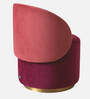 Remeo Velvet Caf  Chair in Maroon Colour