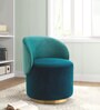 Remeo Velvet Cafachair in Blue and Gold Colour