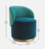 Remeo Velvet Cafachair in Blue and Gold Colour