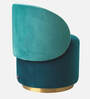 Remeo Velvet Cafachair in Blue and Gold Colour