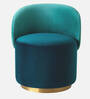 Remeo Velvet Cafachair in Blue and Gold Colour