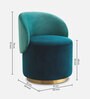 Remeo Velvet Cafachair in Blue and Gold Colour