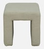 Remona Boucle Fabric Foot Stool In Lunar Grey Colour