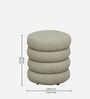 Remona Boucle Fabric Round Pouffe in Lunar Grey Colour Remona Boucle Fabric Round Pouffe in Lunar Grey Colour