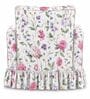 Remora 1 Seater Sofa With Teak Wood And Suede Fabric In White Floral Print