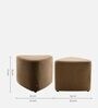 Remy Fabric Pouffe In Brown Colour